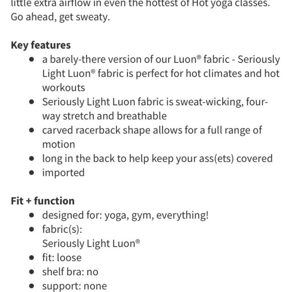 LULULEMON 105 F Singlet *Laser-Cut in Bordeaux - Picture 9 of 9